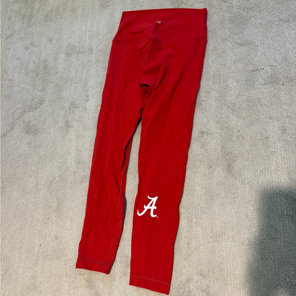lululemon athletica Red Kids Leggings with White Accent